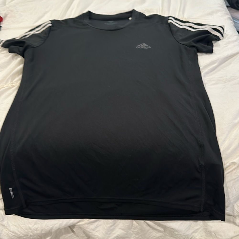 Adidas, black running shirt size medium